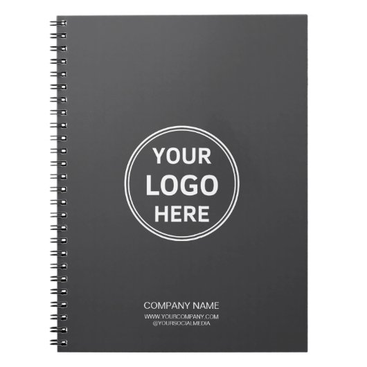Modern Custom Logo Gray Corporate Business Notizblock (Vorderseite)