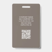 Modern Custom Logo Photo Employee Staff Name Ausweis (Rückseite)