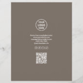 Modern Custom Logo Photo QR Marketing Business Flyer (Hinten)