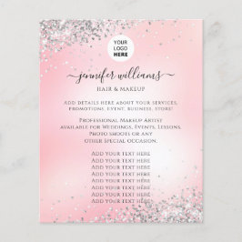 Modern Custom Logo Promoter Glitzer Rosa Flyer