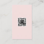 Modern Custom Logo Social Media Icons Pink Visitenkarte (Rückseite)