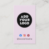 Modern Custom logo Social Media QR code website  Visitenkarte (Vorderseite)