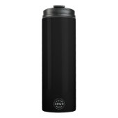 Modern Custom Logo Tumbler in Clean Black Design Thermosbecher (Vorderseite)