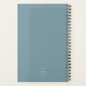 Modern Custom Logo website dusty blue brands Planer (Rückseite)