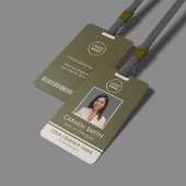 Modern Custom Luxury Olive Green mit Logo-Abzeiche Ausweis