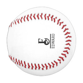 Modern Custom Monogram And Name  Baseball