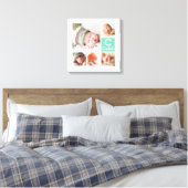 Modern Custom Monogram Family Foto Collage Leinwanddruck (Insitu (Schlafzimmer))