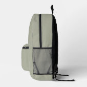 Modern Custom Monogram Initials Name Dusty Sage Bedruckter Rucksack (Rechts)