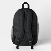 Modern Custom Monogram Initials Name Dusty Sage Bedruckter Rucksack (Rückseite)
