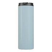 Modern Custom Monogram Initials Name Pastel Blue Thermosbecher (Rückseite)
