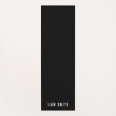Modern Custom Monogram Name Black Notebook Yogamatte (Vorderseite)