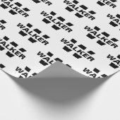 Modern Custom Monogram Name Black/White Geschenkpapier (Ecke)