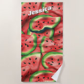 Modern Custom Name Fun Strandtuch (Vorderseite)