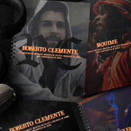 Modern Custom Name Monogram Hip Hop Sketchbook   Notizblock