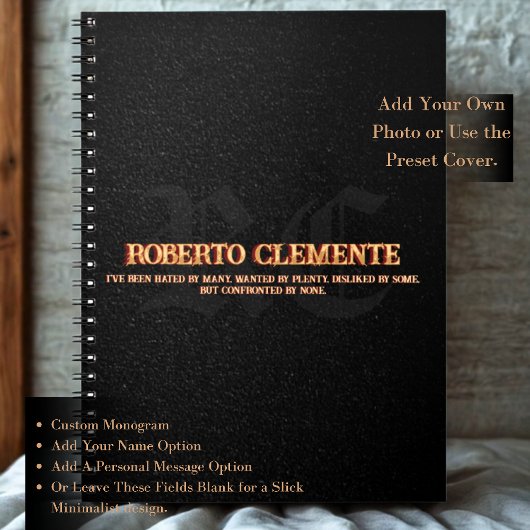 Modern Custom Name Monogram Hip Hop Sketchbook Notizblock