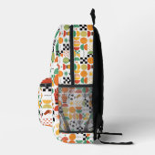 Modern Custom Name Soccer Football Pattern Bedruckter Rucksack (Rechts)