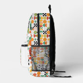 Modern Custom Name Soccer Football Pattern Printed Bedruckter Rucksack (Rechts)