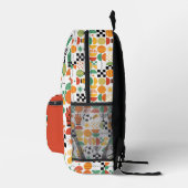 Modern Custom Name Soccer Football Pattern Printed Bedruckter Rucksack (Rechts)
