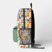 Modern Custom Name Soccer Football Pattern Printed Bedruckter Rucksack (Rechts)