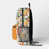 Modern Custom Name Soccer Football Pattern Printed Bedruckter Rucksack (Rechts)