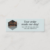 Modern Custom Order Dankeschön Card Mini Visitenkarte (Vorderseite)