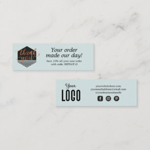 Modern Custom Order Dankeschön Card Mini Visitenkarte