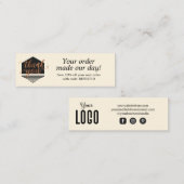 Modern Custom Order Dankeschön Card Mini Visitenkarte (Vorne/Hinten)