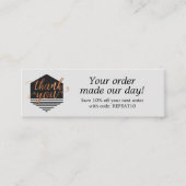 Modern Custom Order Dankeschön Karte (Vorderseite)