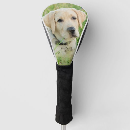 Modern Custom Pet Foto Name Golf Headcover (Vorderseite)