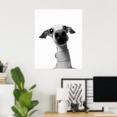 Modern Custom Pet Photo | Meeko Large Poster (Heimbüro)