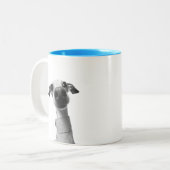 Modern Custom Pet Photo | Meeko Zweifarbige Tasse (Vorderseite Links)