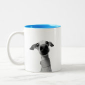 Modern Custom Pet Photo | Meeko Zweifarbige Tasse (Links)