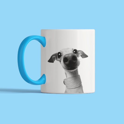 Modern Custom Pet Photo | Meeko Zweifarbige Tasse