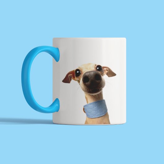 Modern Custom Pet Photo | Meeko Zweifarbige Tasse