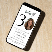 Modern Custom Photo 30th Birthday Invitation Einladung