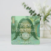 Modern Custom Photo Collage Text Cute Retro Green Feiertagskarte (Stehend Vorderseite)