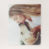 Modern Custom Photo Dog Kisses Puzzle (Vertikal)