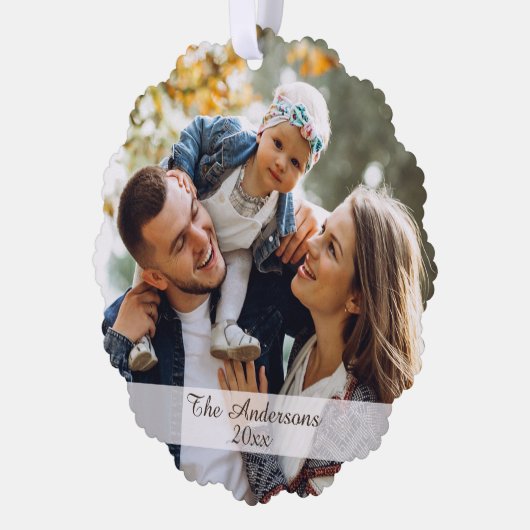 Modern Custom Photo Double Sided Holiday Ornament Karte (Links)