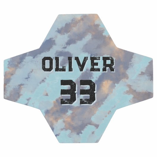 Modern Custom Player Name & Number Keeper Fußball (Flach)