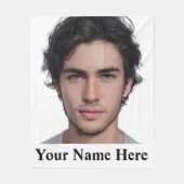 Modern Custom portrait Foto Template Fleecedecke (Vorderseite)