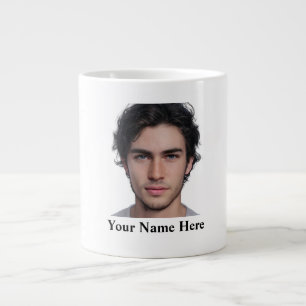Modern Custom portrait Foto Template Jumbo-Tasse