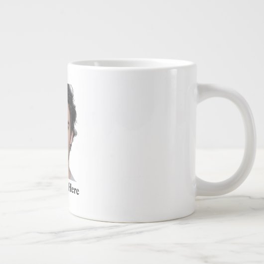 Modern Custom portrait Foto Template Jumbo-Tasse (Rechts)