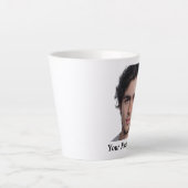 Modern Custom portrait Foto Template Milchtasse (Vorderseite)