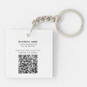 Modern Custom QR Code Minimalist Business Logo Schlüsselanhänger (Rückseite)