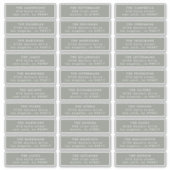 Modern Custom Sage Green White Guest Address Aufkleber (Vorderseite)