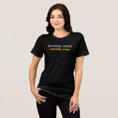 Modern Custom School Team Mascot Spirit Gift Tri-Blend Shirt (Vorderseite voll)