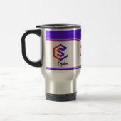 Modern Custom Stylish Name Monogram Reisebecher (Links)