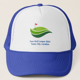 Modern Custom Text Golf Hat - Persönliche Liga/Clu Truckerkappe