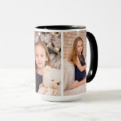 Modern Custom Three Photo Collage Tasse (VorderseiteRechts)