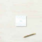 Modern Custom Watercolor Blue Stars Post-it Klebezettel (Auf Schreibtisch)